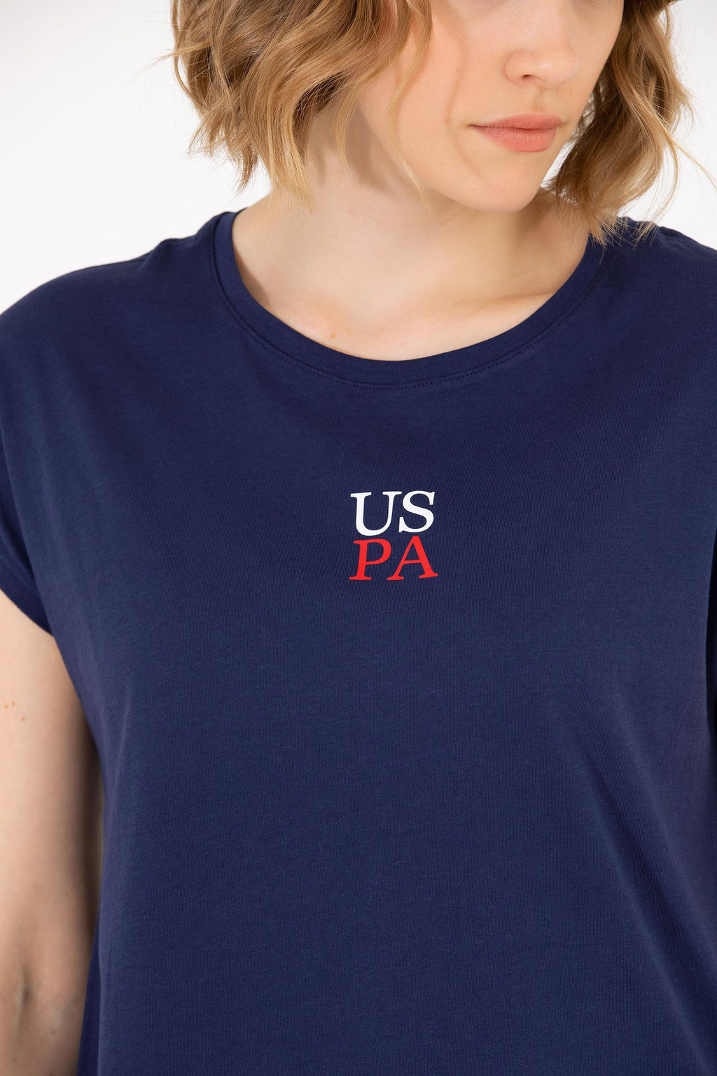 Kad_n Lacivert Bisiklet Yaka Ti__rt - U.s. polo assn фото 7