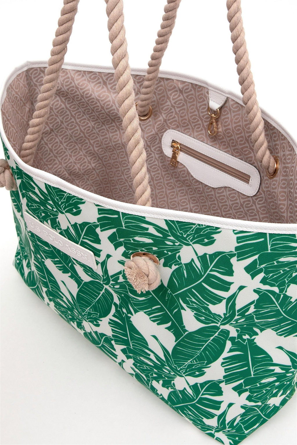 U. S. Polo Assn / Женская зеленая пляжная сумка - U.s. polo assn фото 5