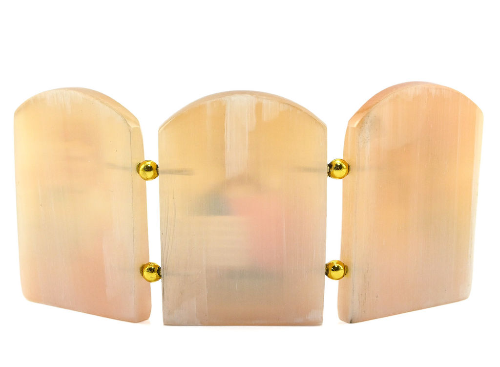 Икона из селенита триптих №1 135*65мм Радуга камня