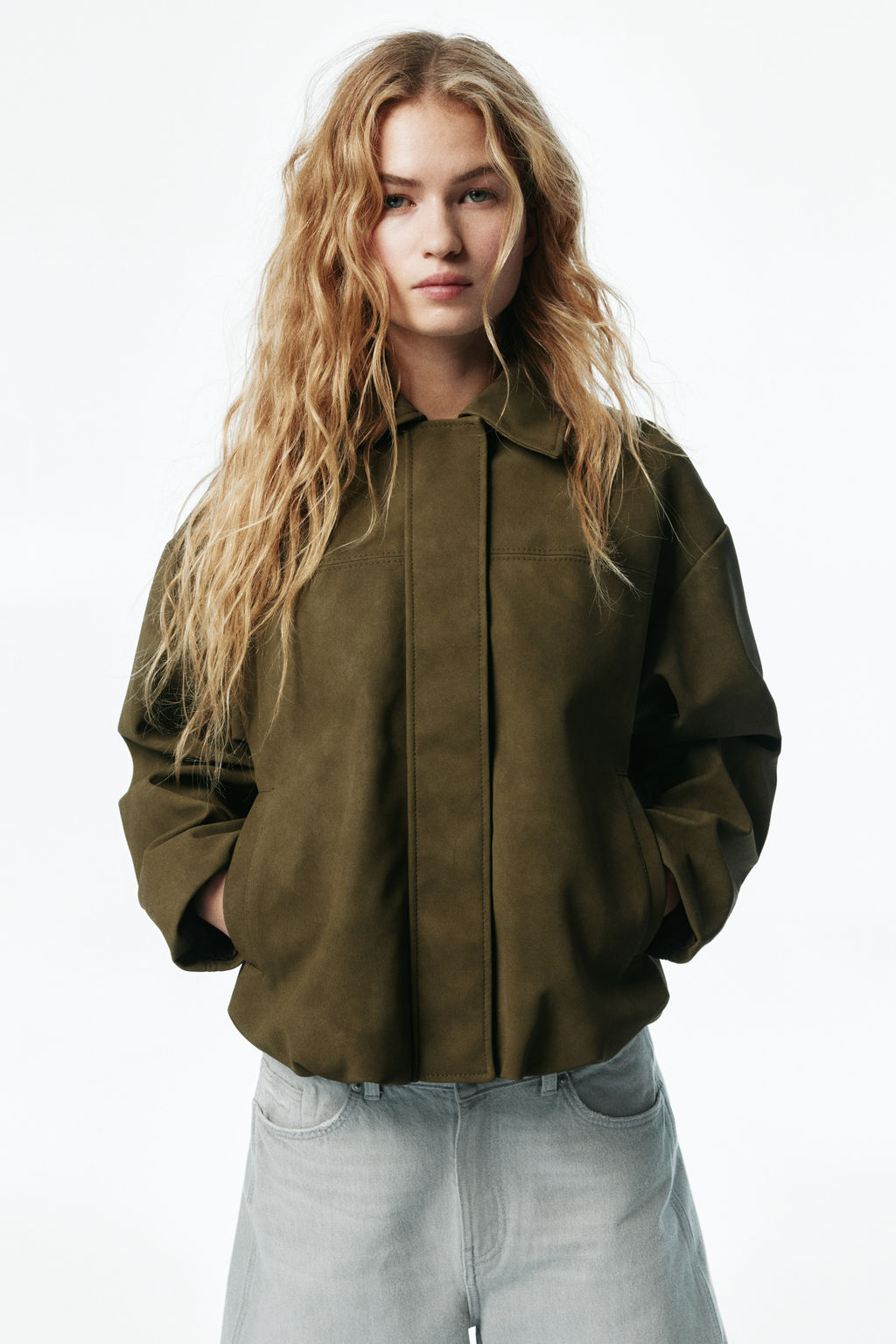 Cazadora bomber con cuello - H&m фото 6