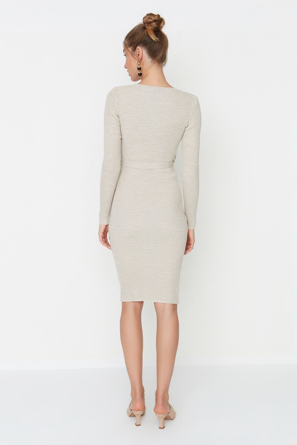 Tas Midi Triko Kemer Detayl? Elbise TWOAW22EL0009