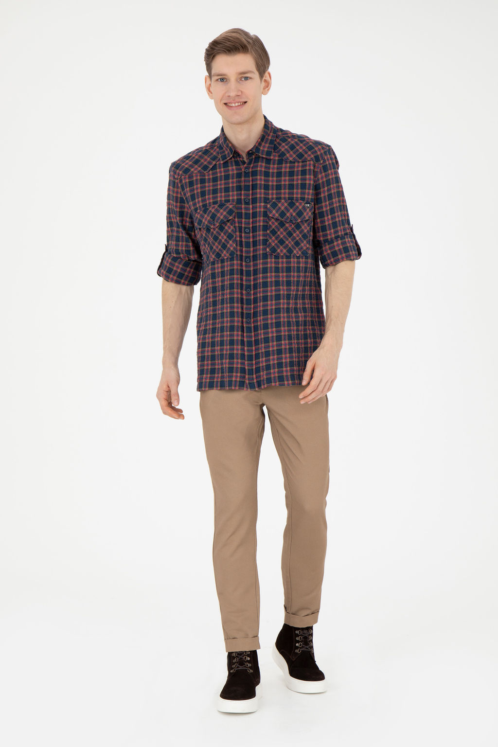 Мужские брюки песочного цвета из парусины - U.s. polo assn фото 8