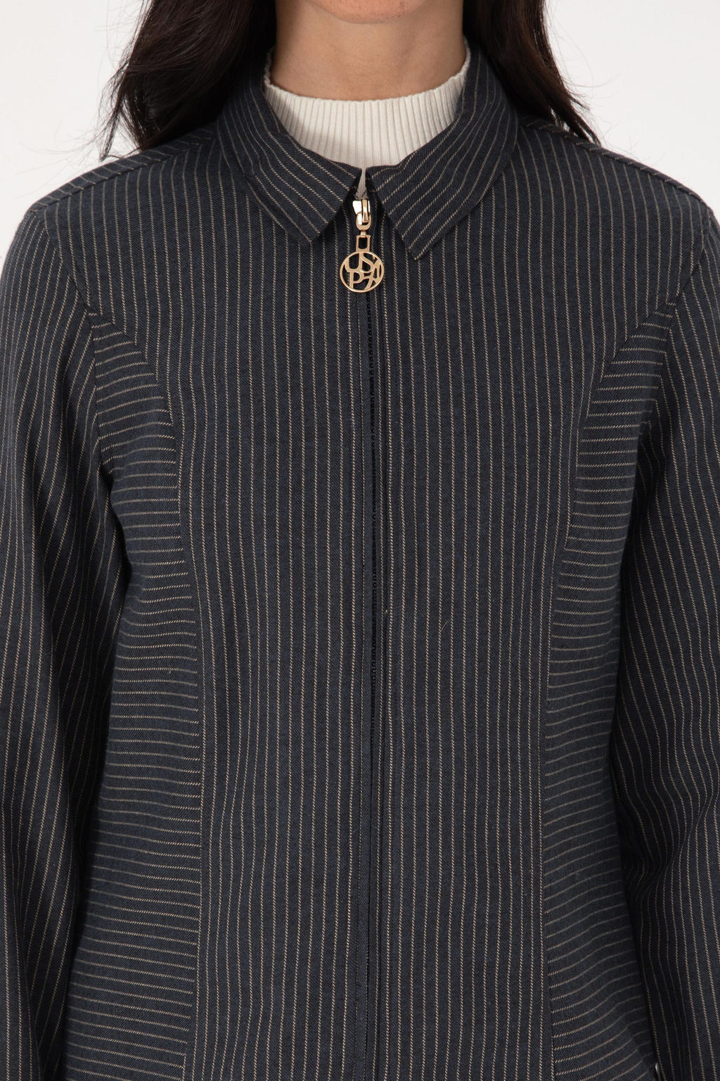 Kad_n Lacivert _izgili Fermuarl_ Dokuma G_mlek - U.s. polo assn фото 6