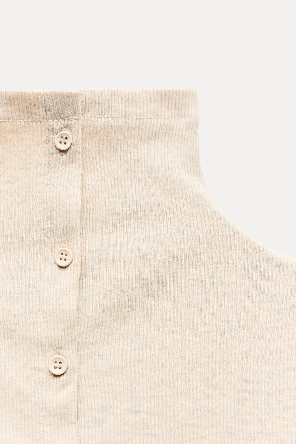 RIBBED BUTTON JACKET - Zara фото 5