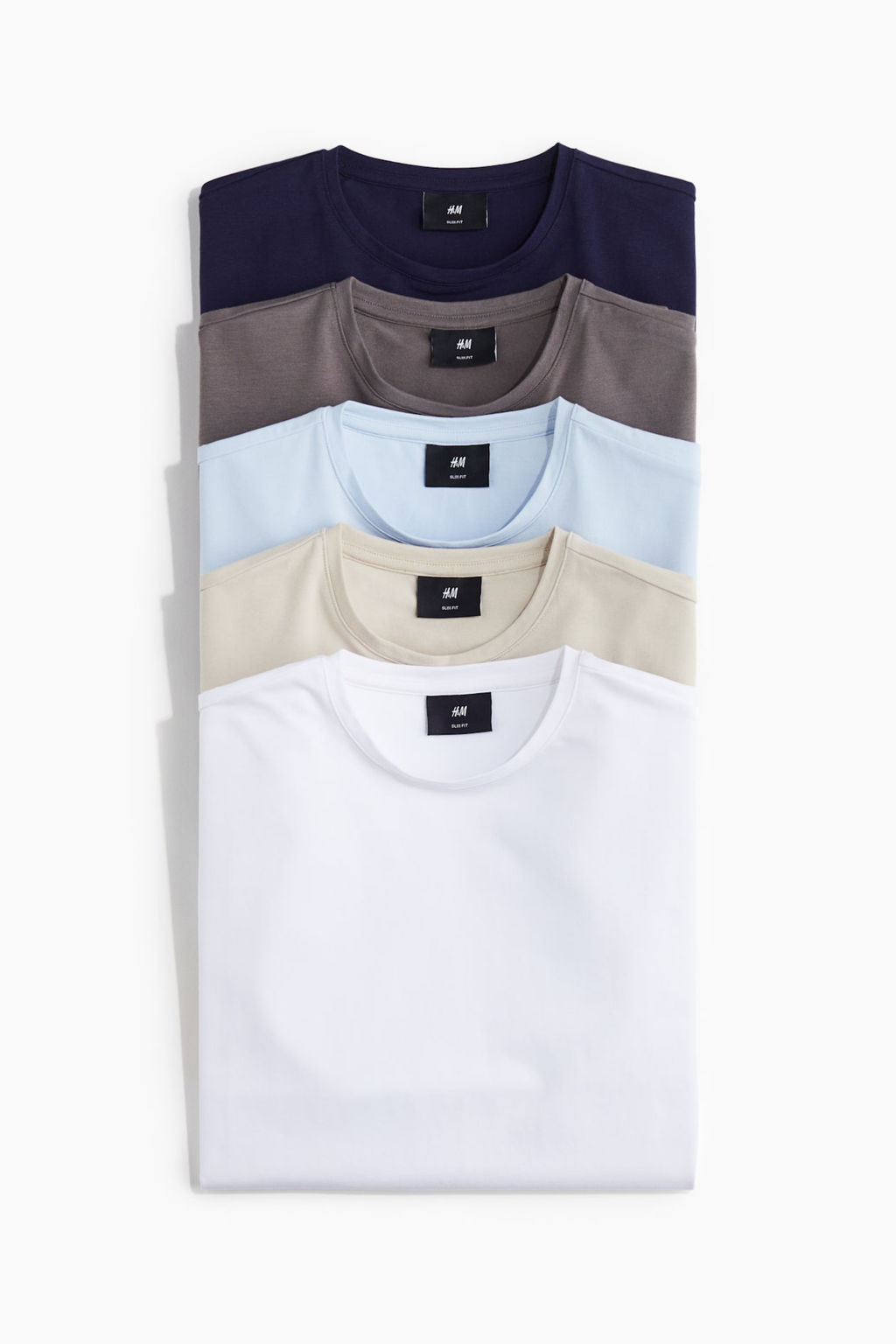 Pack de 5 camisetas Slim Fit - H&m фото 5