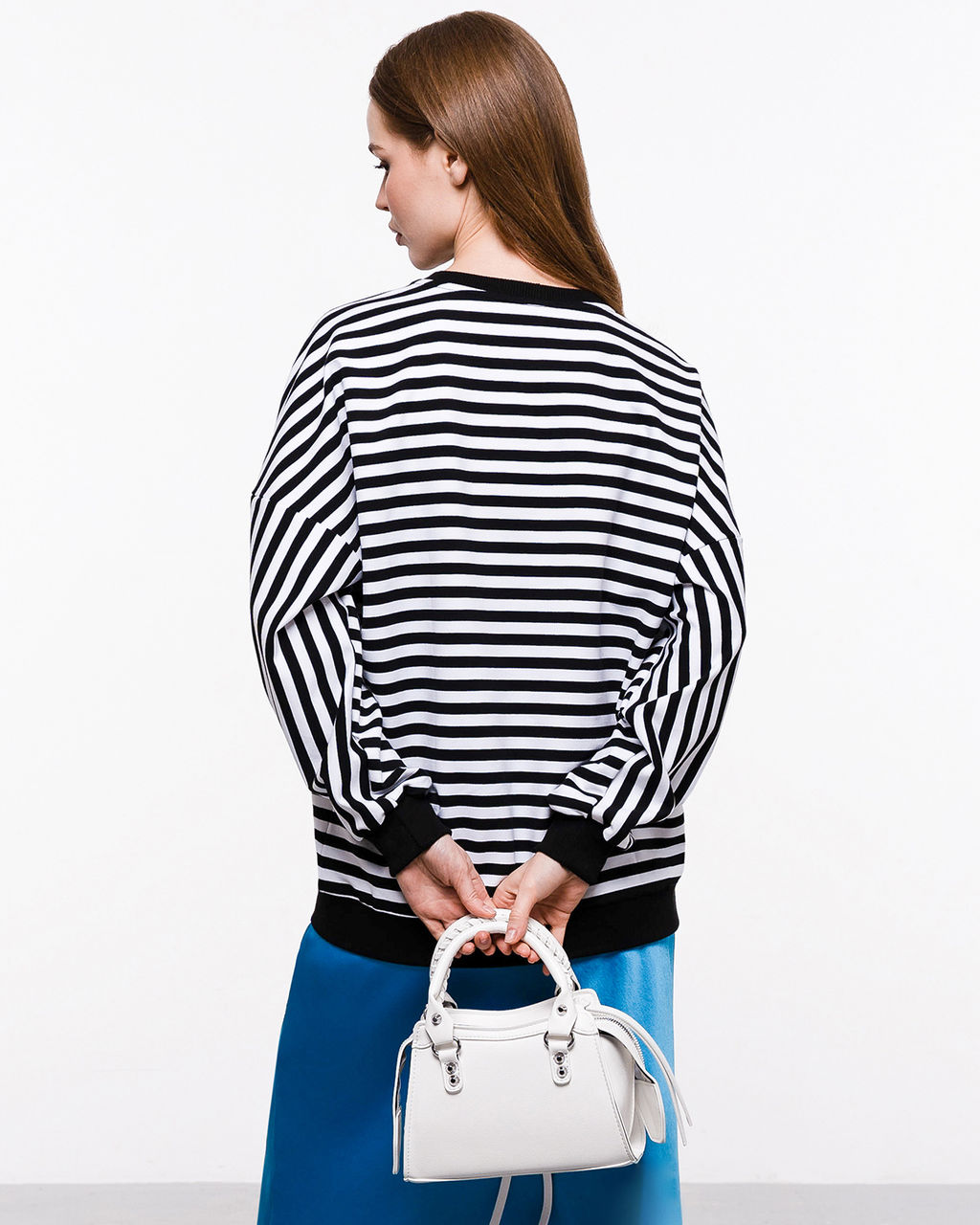 Свитшот хлопковый полосатый с наклейкой, тельняшка - Elena sorti фото 12