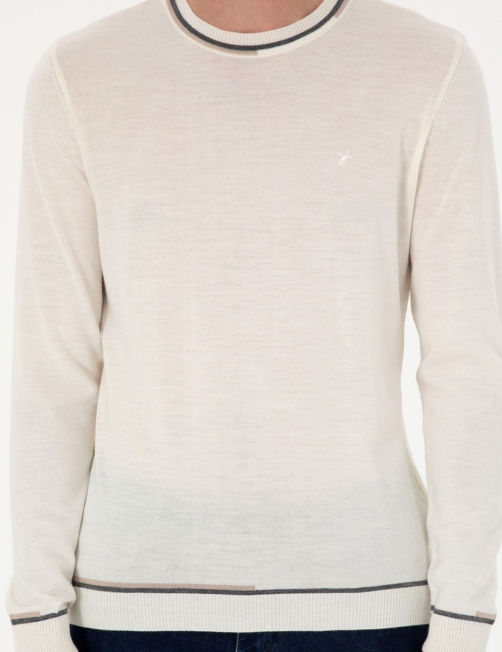 Белый зауженный свитер - Cacharel фото 6