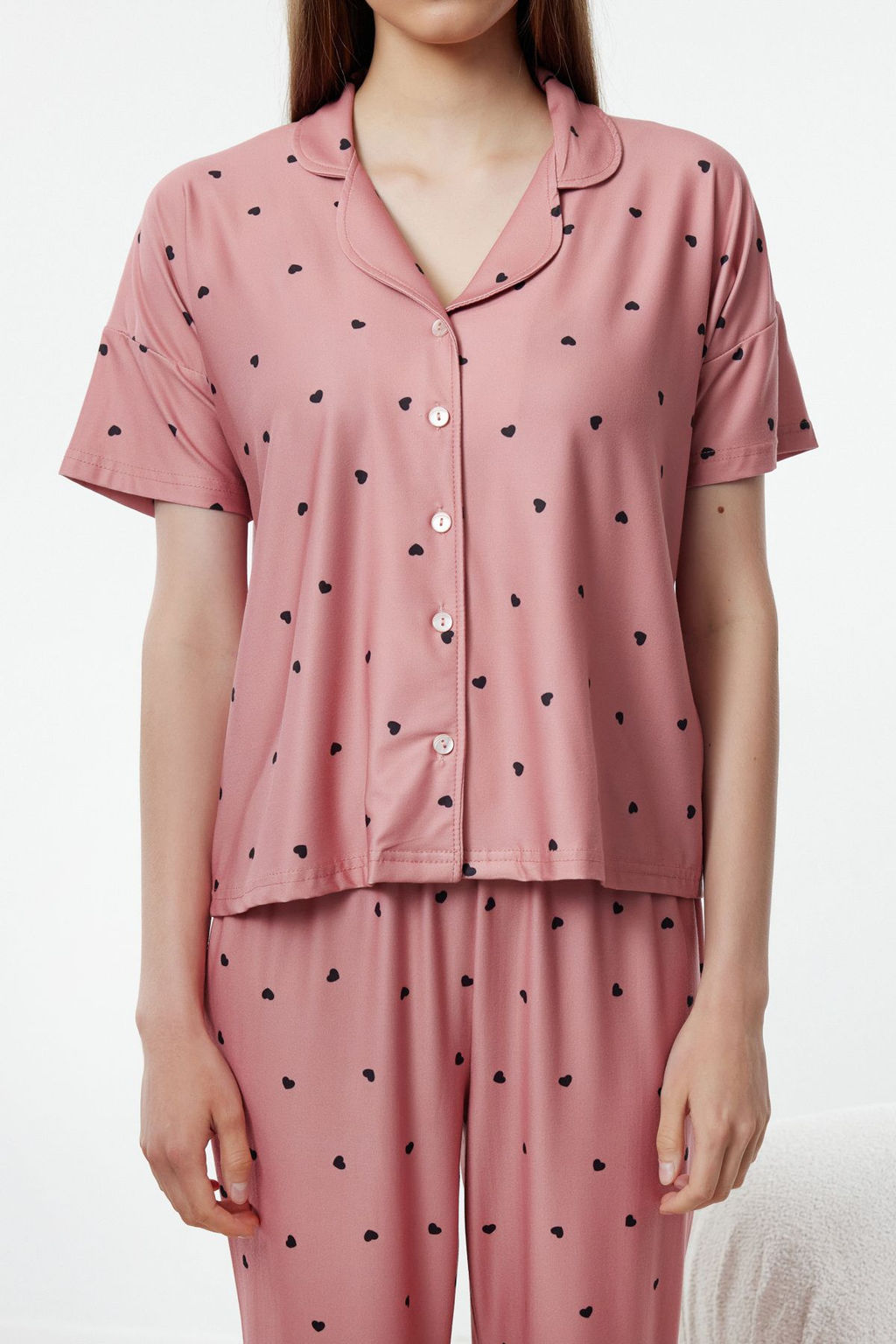 Gul Kurusu Kalpli Orme Pijama Tak?m? THMSS24PT00286 - Trendyolmilla фото 13