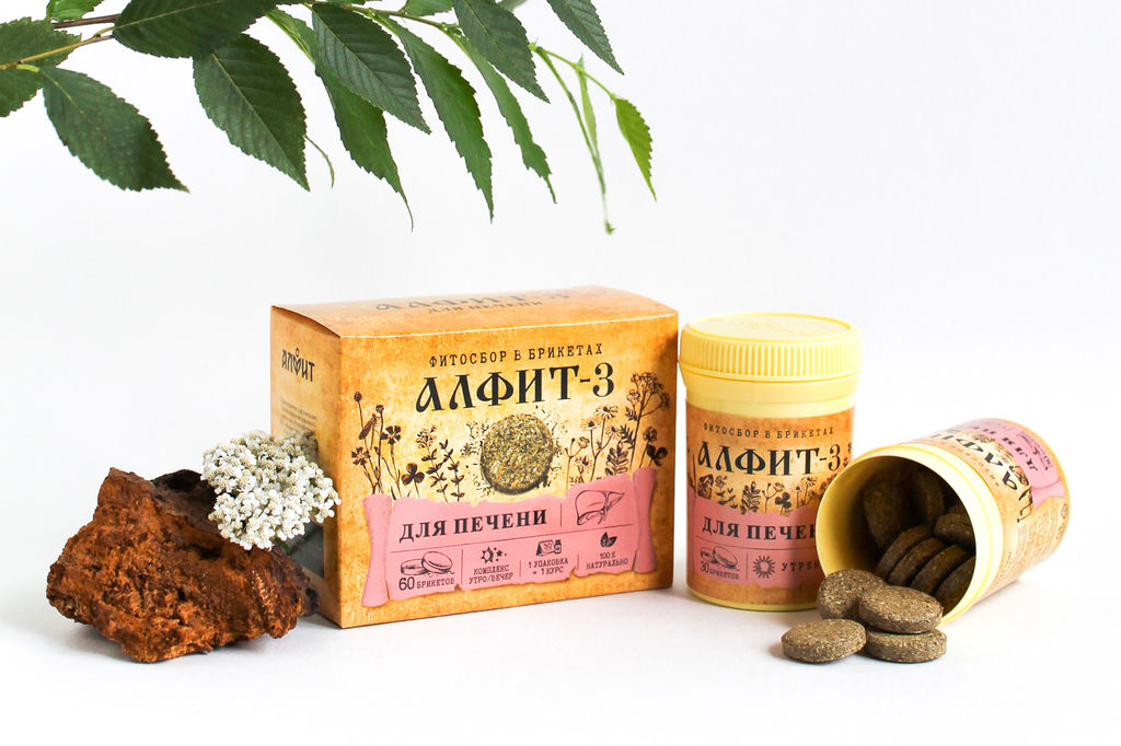 Алфит-3 Для печени БАД в брикетах Алфит 1185