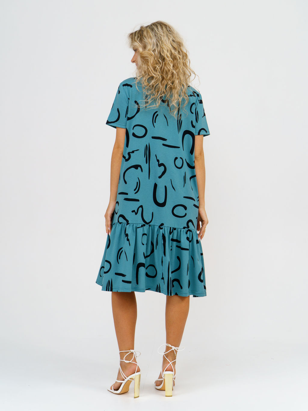 872 Платье "Темно-бирюзовый"