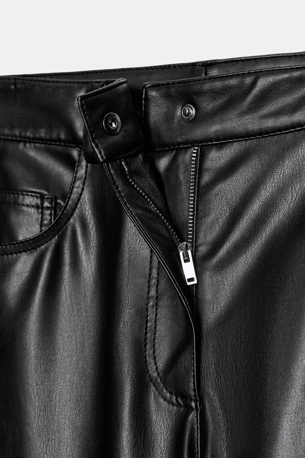 ZW COLLECTION BALLOON LEATHER EFFECT TROUSERS - Zara фото 8