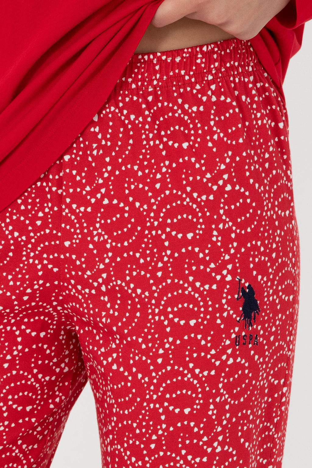 Женский красный пижамный комплект Неожиданная скидка в корзине - U.s. polo assn фото 7