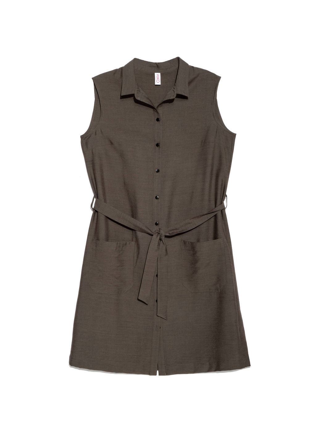 CONTE Платье-рубашка без рукавов с легким блеском LPL 915 khaki khaki