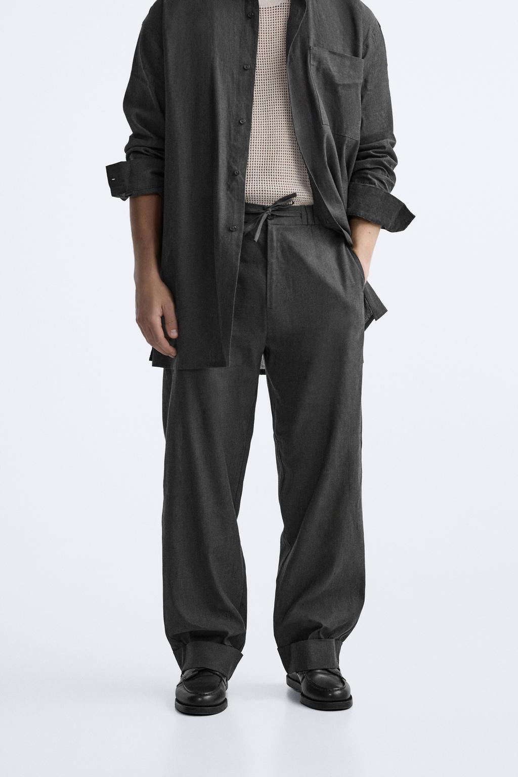 HEMP - COTTON TROUSERS - Zara фото 2