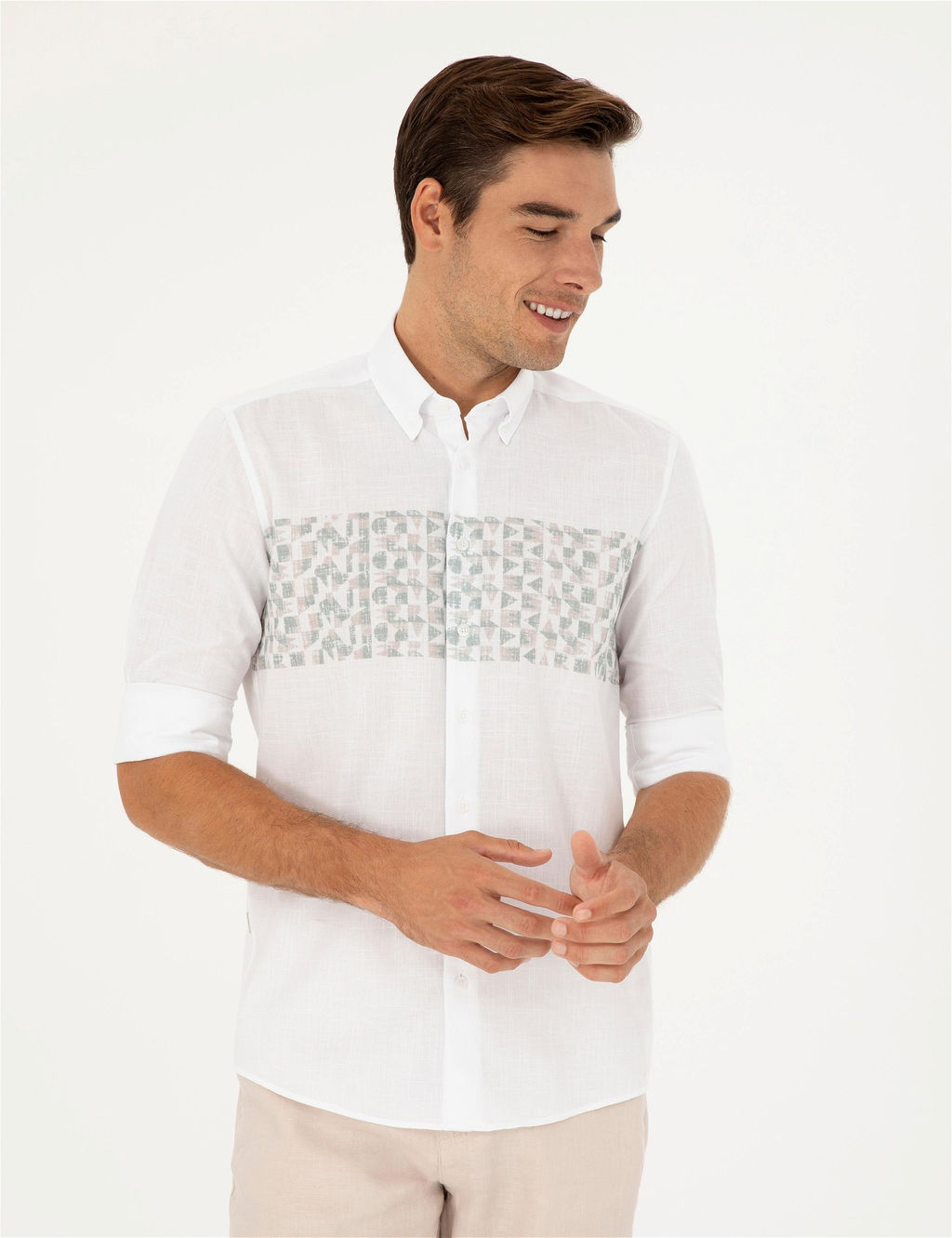Ye_il Regular Fit Uzun Kollu G_mlek - Pierre cardin фото 3