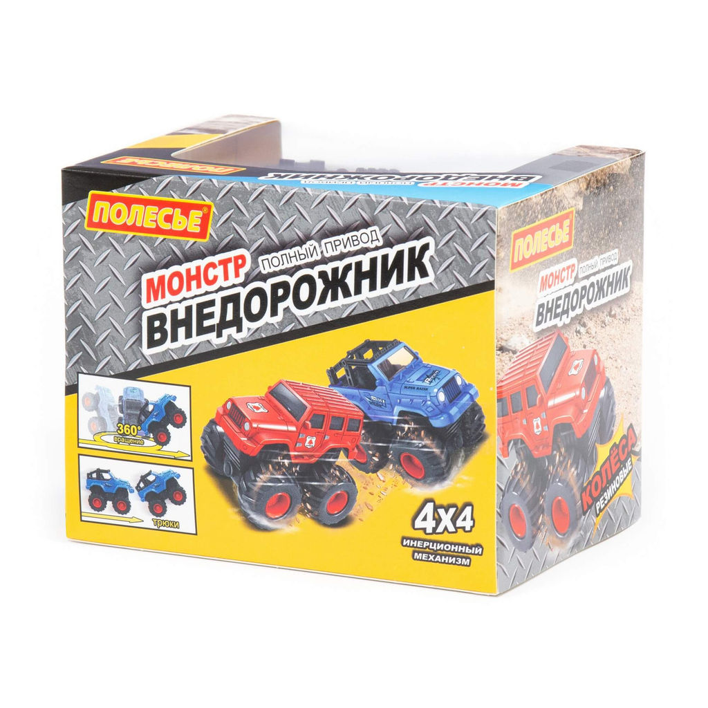 Монстр ВНЕДОРОЖНИК - Джип-сафари, автомобиль инерционный (в коробке) - Полесье фото 18