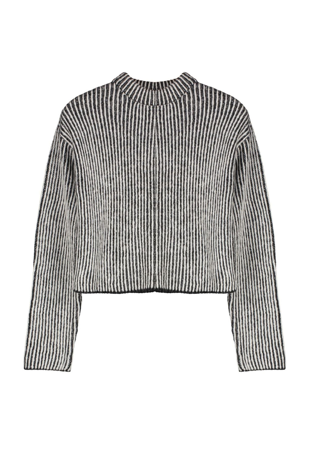 Ekru Crop Yumusak Dokulu Bisiklet Yaka Triko Kazak TWOAW25KZ00000 - Trendyolmilla фото 6