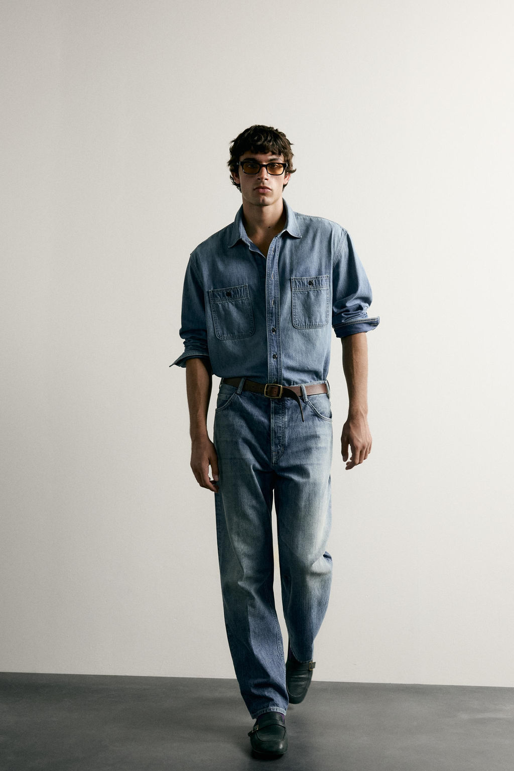 JEANS RELAXED FIT PLANCHADO / Azul - Zara фото 7