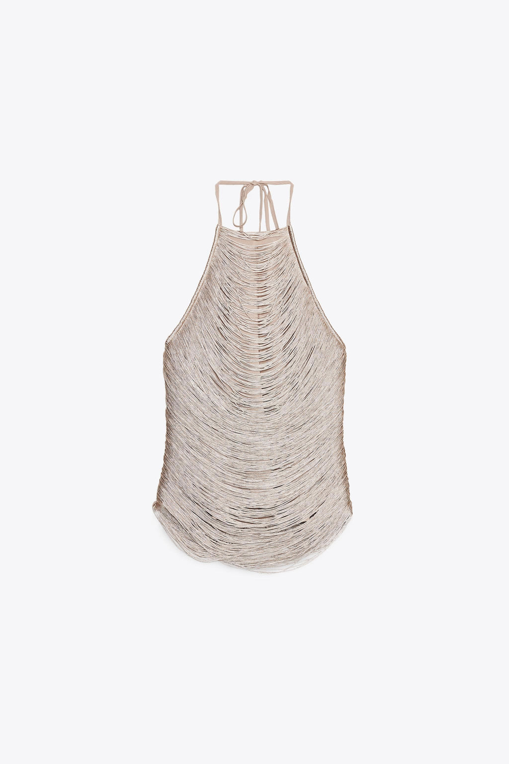 FRINGED HALTER TOP - Zara фото 5