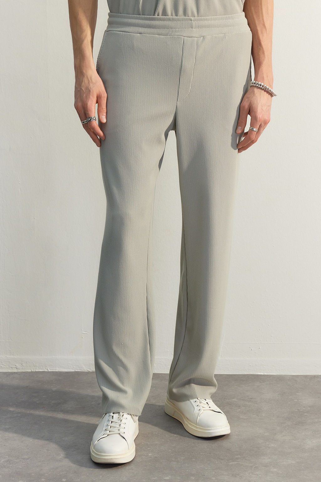 Tas Straight Fit Dokulu Gizli Kordonlu Tek Parca Esofman Alt? TMNSS23EA00013