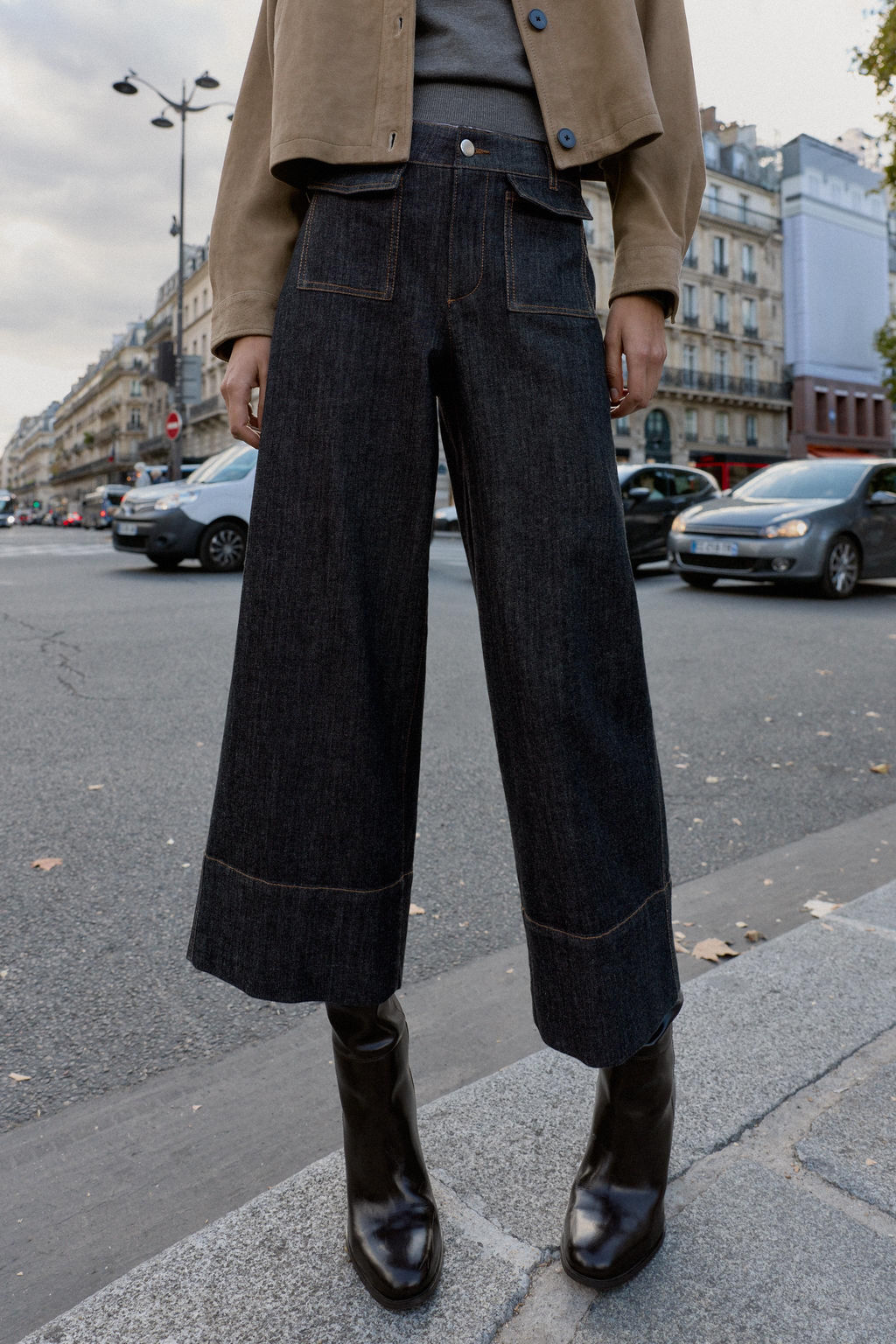 Z1975 MID-WAIST CULOTTES WITH FLAP POCKETS - Zara фото 3