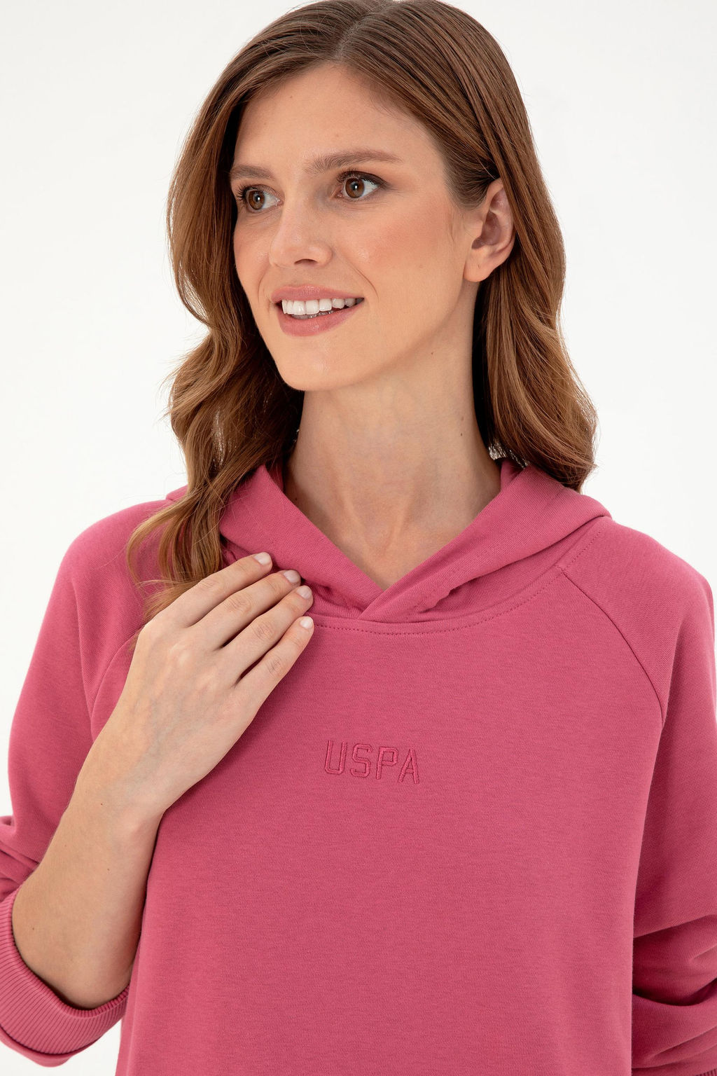 Женский розовый свитшот Неожиданная скидка в корзине - U.s. polo assn фото 2