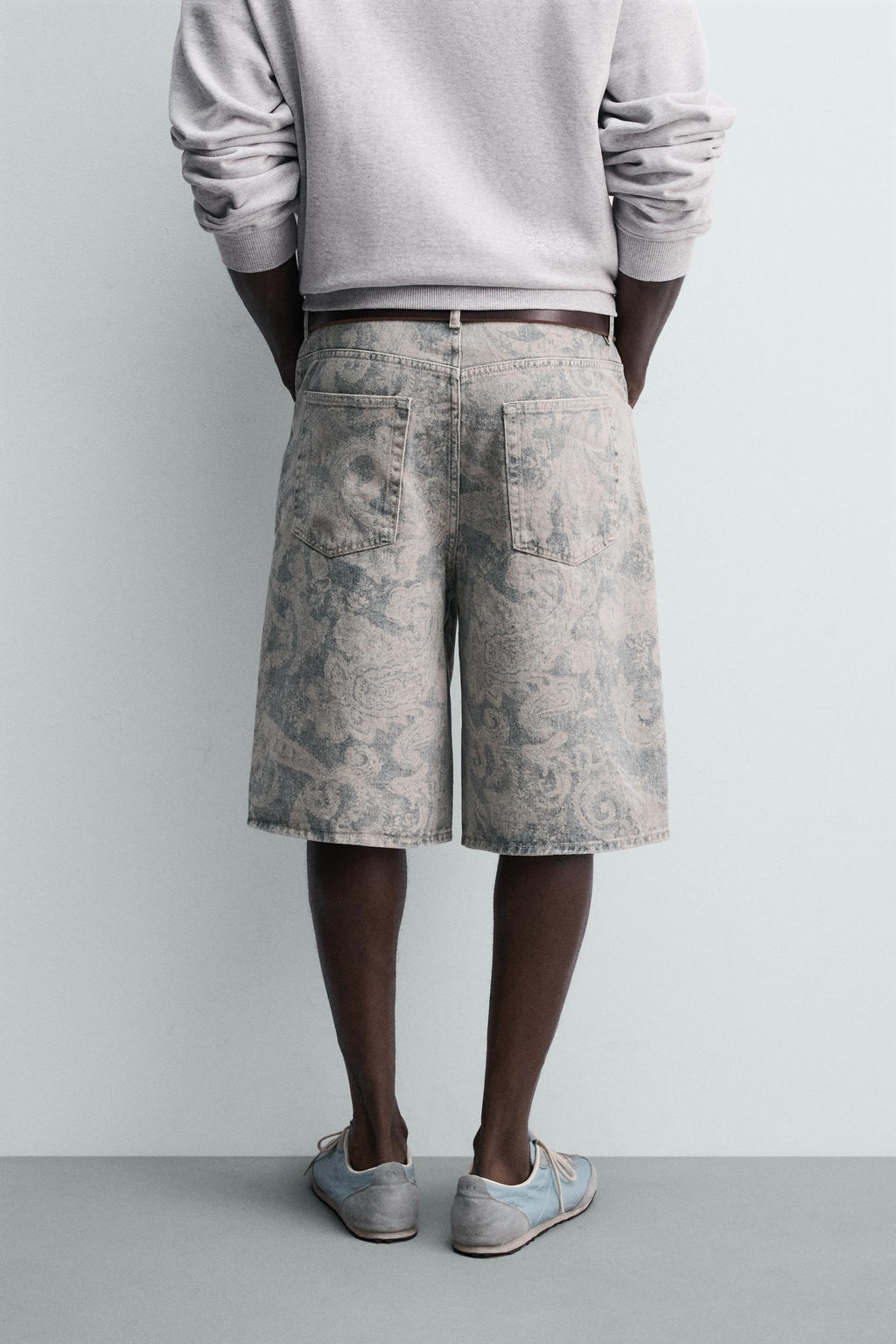 BERMUDA JOGGER RELAXED FIT INTERLOCK / Azul lavado - Zara фото 3