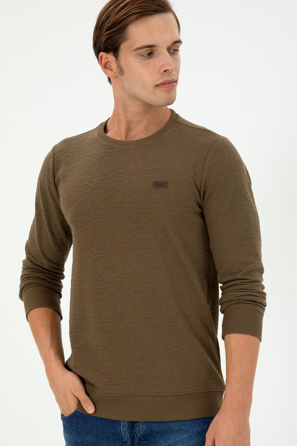 Мужской свитшот цвета хаки Неожиданная скидка в корзине - U.s. polo assn фото 3