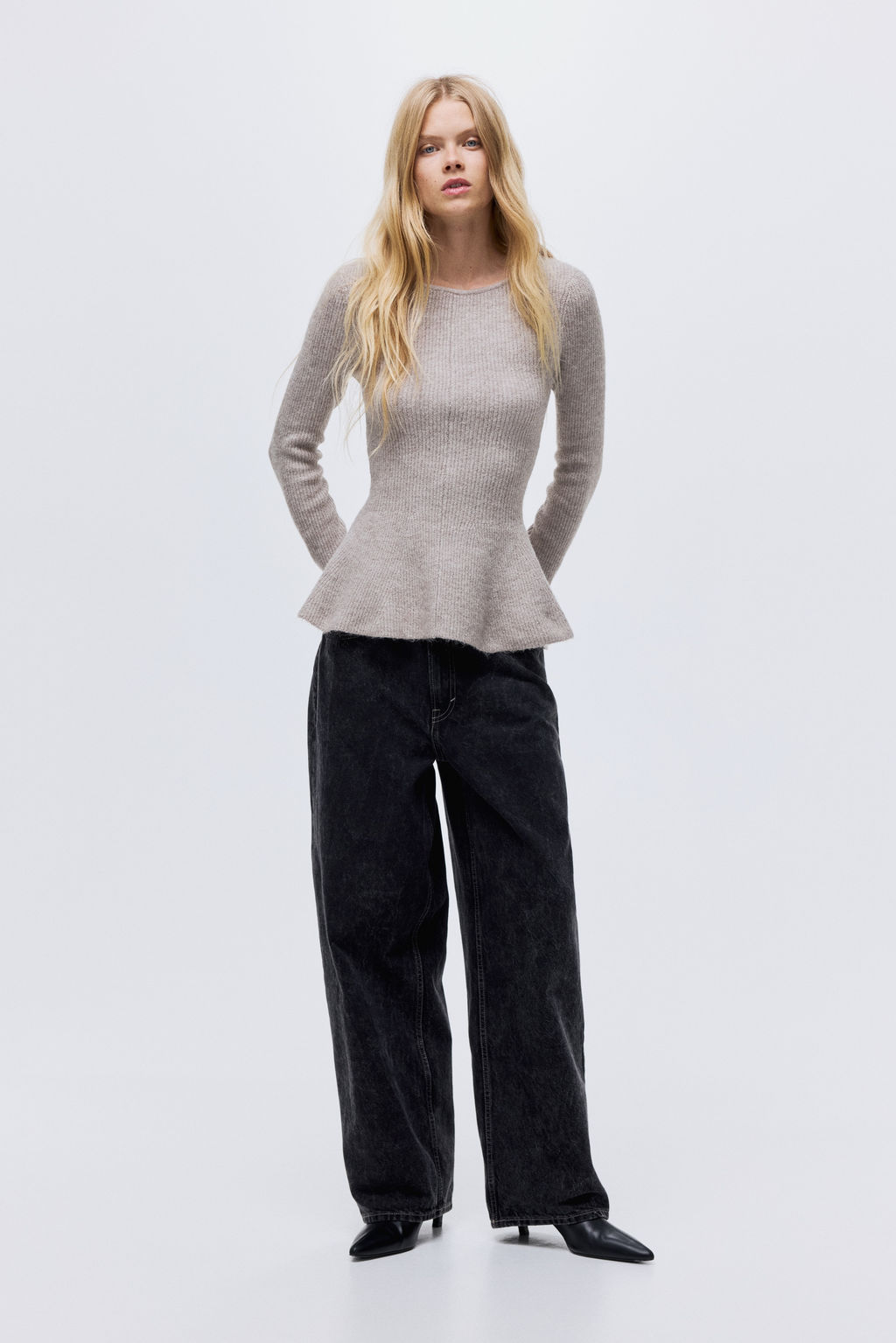 Curvy Fit Baggy High Jeans - H&m фото 9
