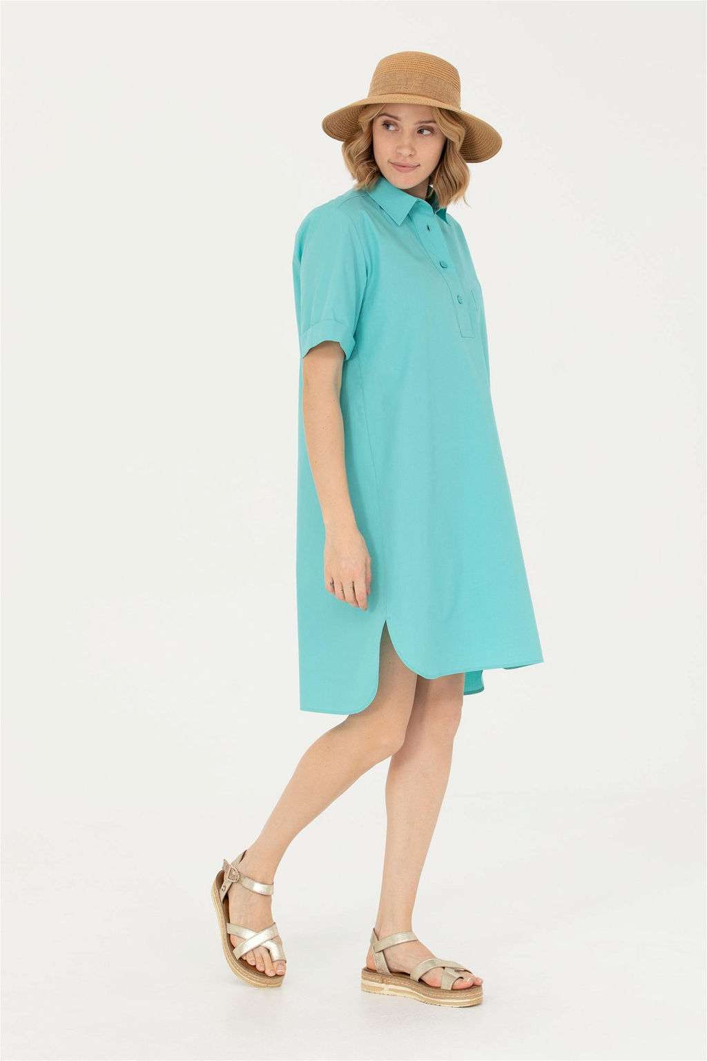 Женское мятное тканое платье - U.s. polo assn фото 3