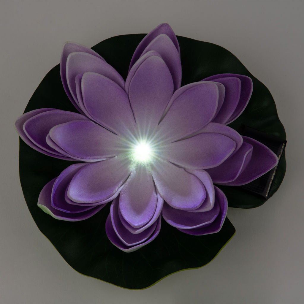 USL-S-828/PT060 PURPLE WATERLILY Садовый светильник на солнечной батарее Фиолетовая кувшинка. Плавающий. 1 светодиода. Теплый белый свет. 1*ААA Ni-Mh аккумулятор в/к. IP44. TM Uniel - Volpe фото 3