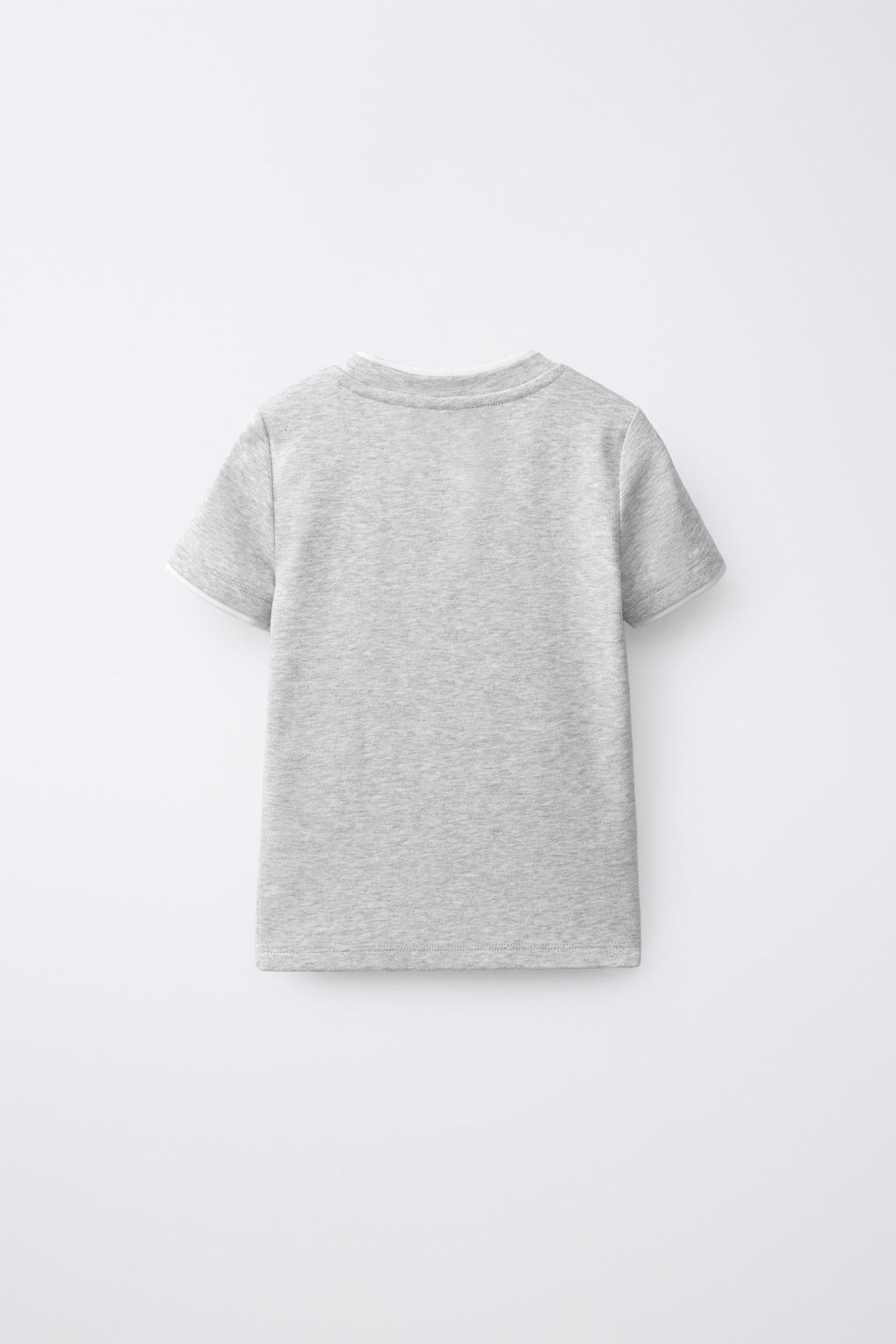 CAMISETA DOBLE CON MODAL / Gris vigor? - Zara фото 3