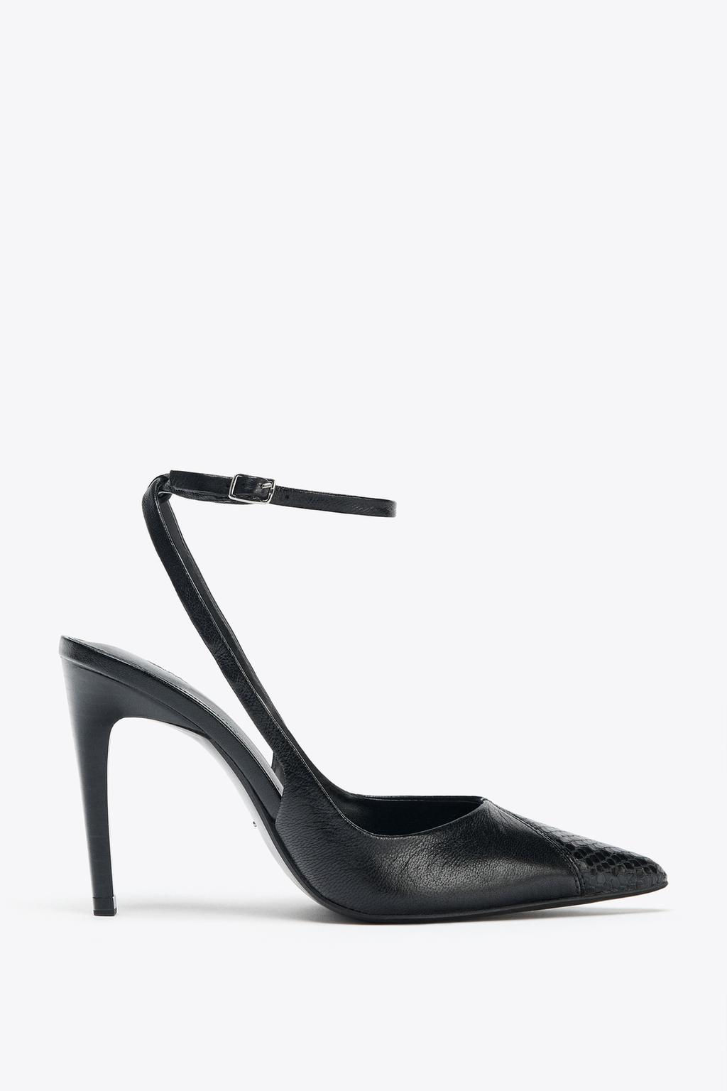 LEATHER HIGH-HEEL SHOES - Zara фото 3