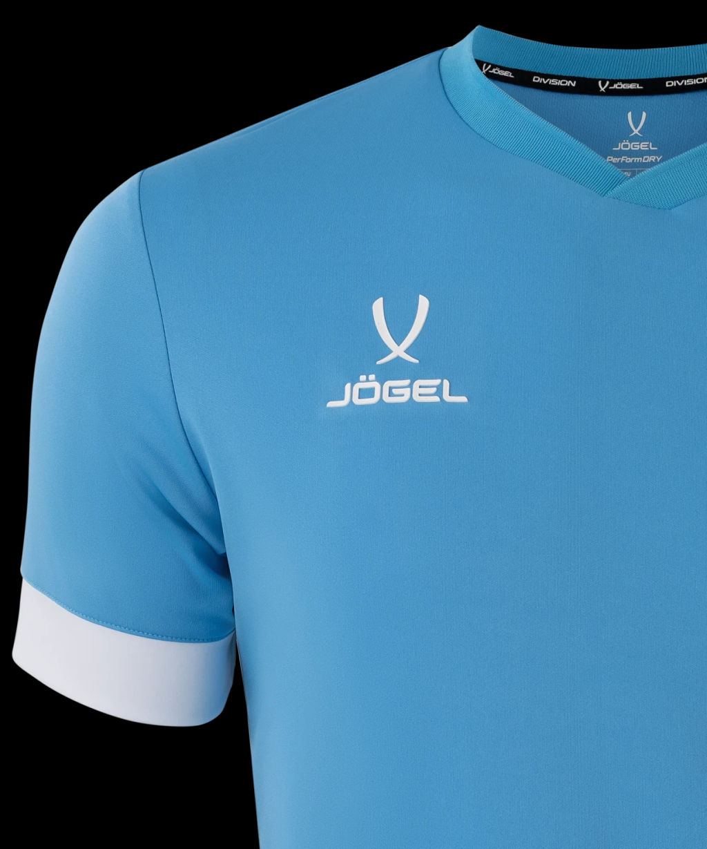 Футболка игровая JOGEL DIVISION PerFormDRY Union Jersey, голубой/белый/белый фото 4
