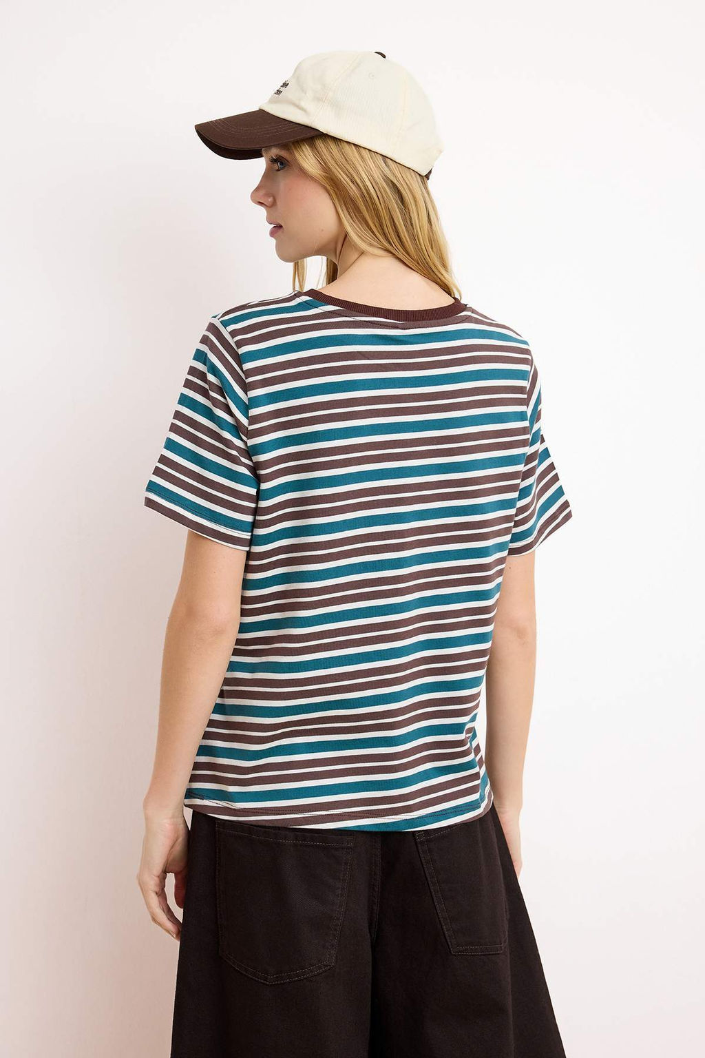 Cok Renkli Regular/Normal Kal?p K?sa Kollu Tok %100 Pamuk Orme T-Shirt TWOSS26TS00028 - Trendyolmilla фото 4