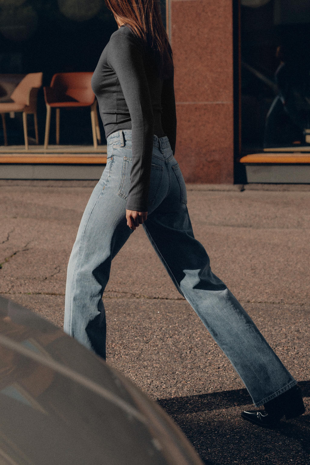 TRF WIDE LEG MID-WAIST JEANS - Zara фото 15