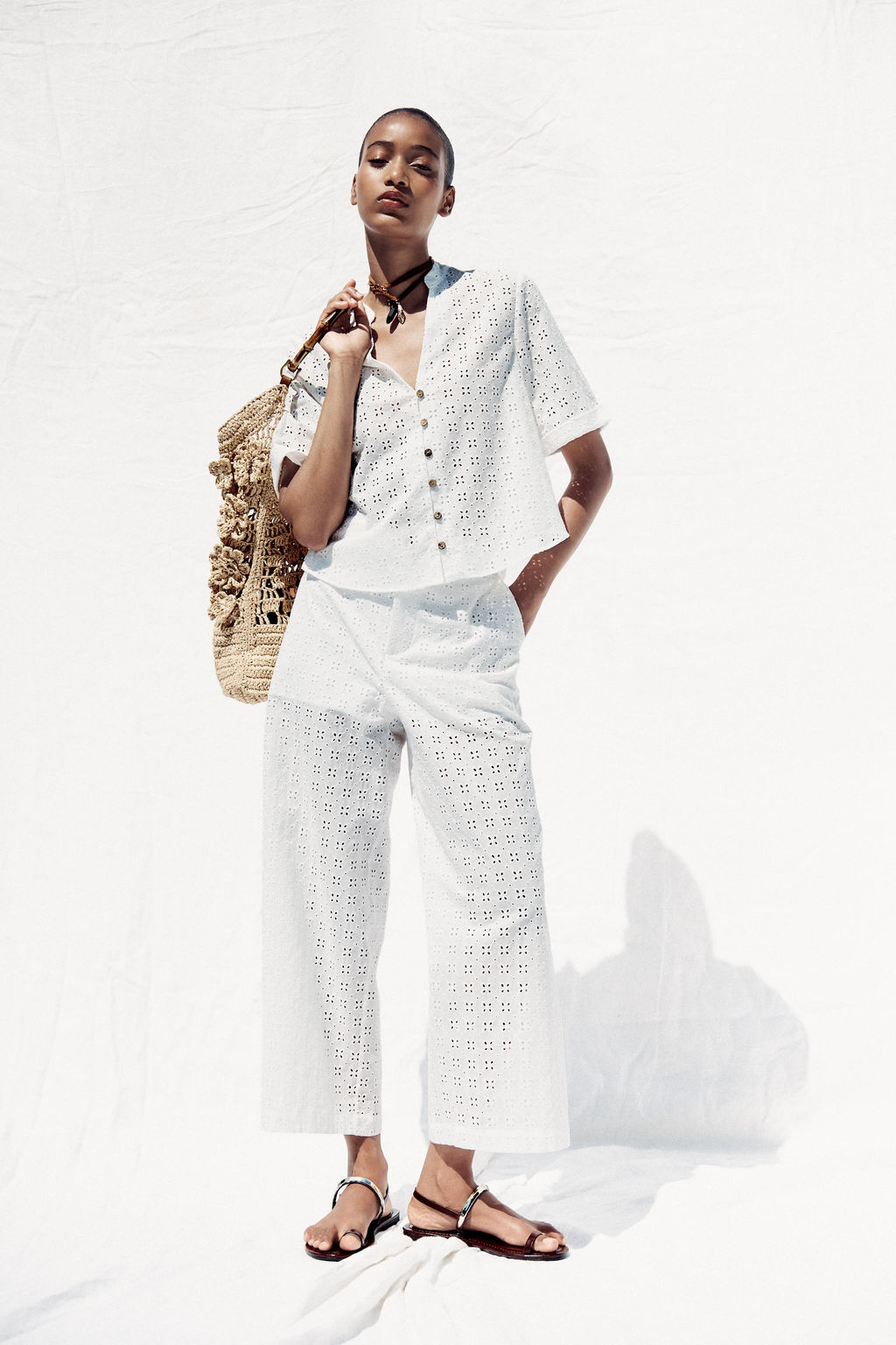 CULOTTE TROUSERS WITH CUTWORK EMBROIDERY - Zara фото 10