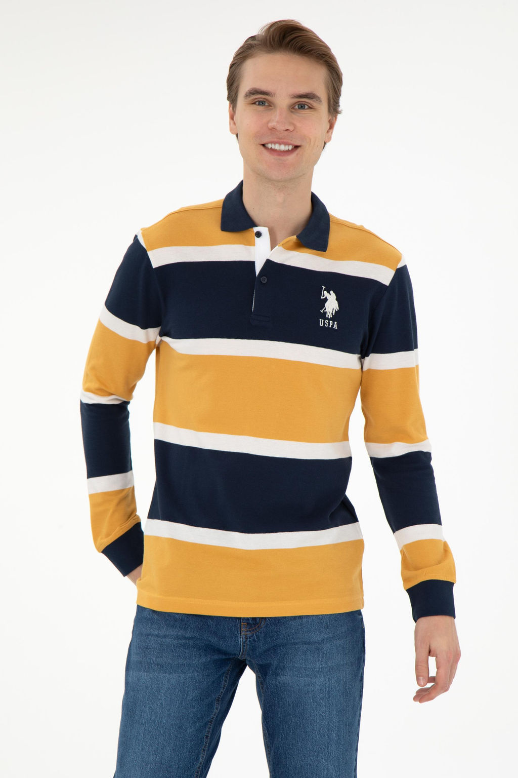 Erkek Hardal Sweatshirt