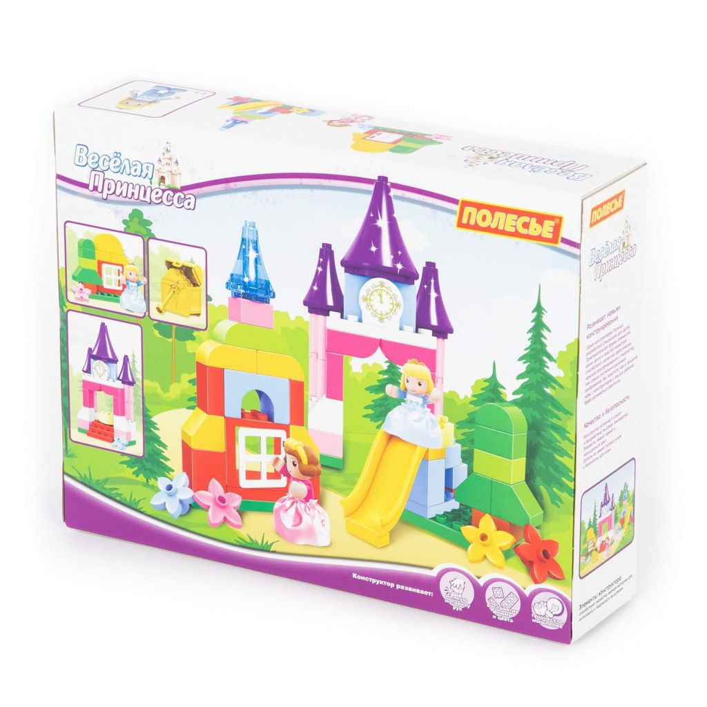 Конструктор Макси - Весёлая принцесса (70 элементов) (в коробке) - Полесье фото 2