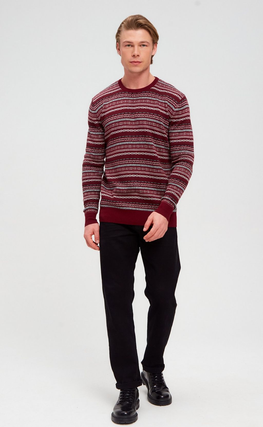 Джемпер F221-15-304 bordo - Fine joyce фото 2