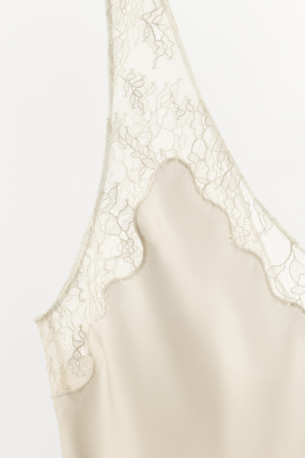 SATIN CAMISOLE TOP WITH LACE TRIM - Zara фото 5