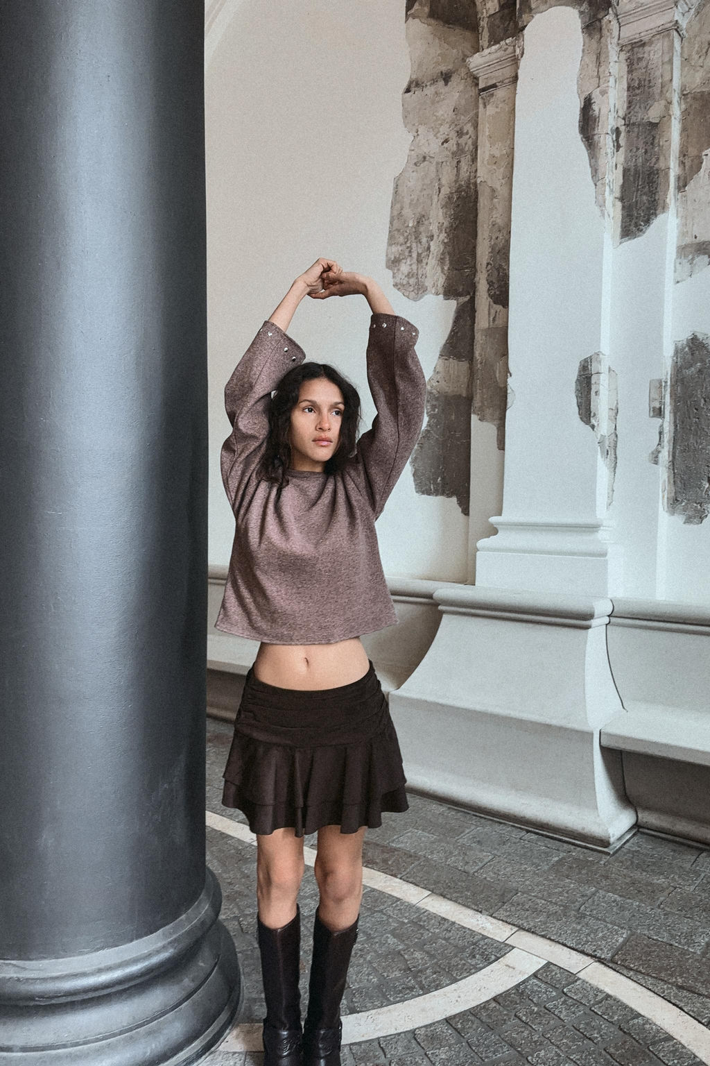 SOFT STUDDED SWEATSHIRT - Zara фото 5