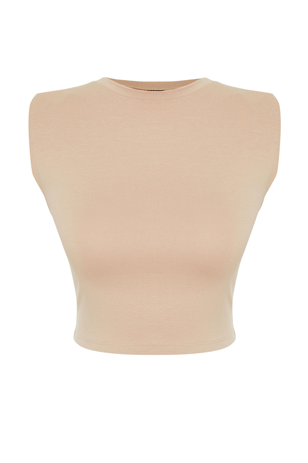 Trendyolmilla Siyah Vatkal? Fitted/Vucuda Oturan Bisiklet Yaka Crop Esnek Orme Bluz TWOSS23BZ00251  фото 28