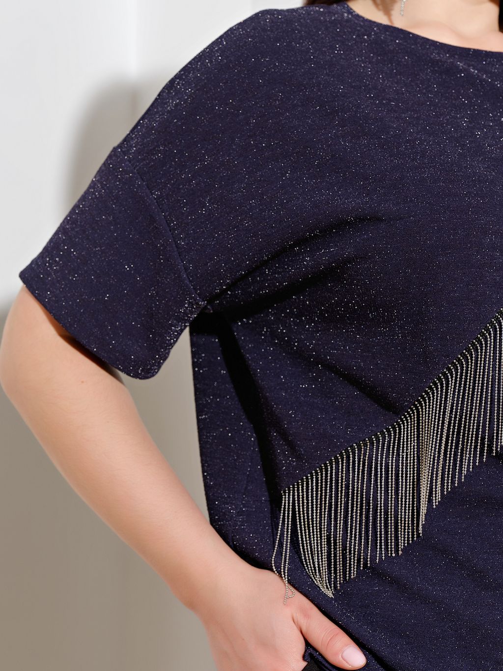 Джемпер 0087-26 тёмно-синий - Dora фото 8