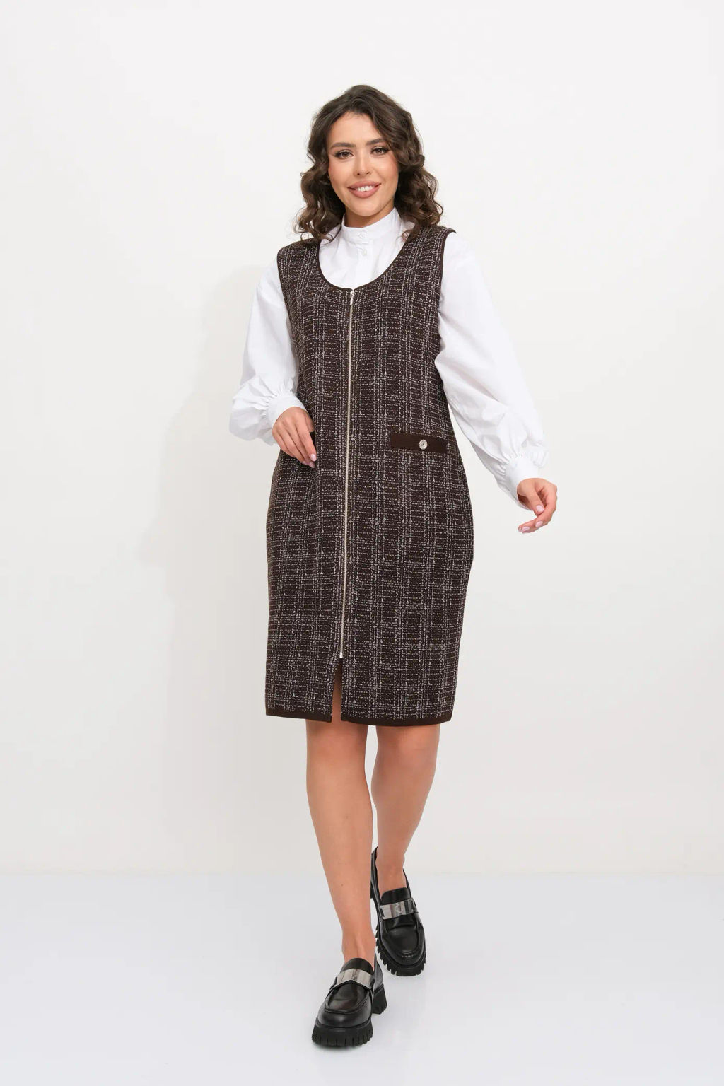 БЕЛАРУСЬ Платье Д 3481 дл/шоколад - Текстильная мануфактура фото 2