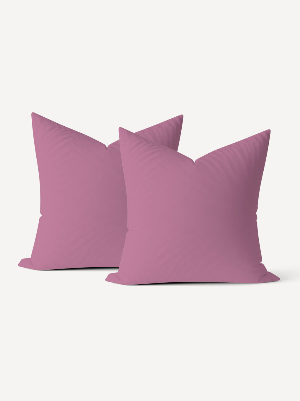 Комплект наволочек поплин гладкокрашенный без молнии - Розовый пион 70х70