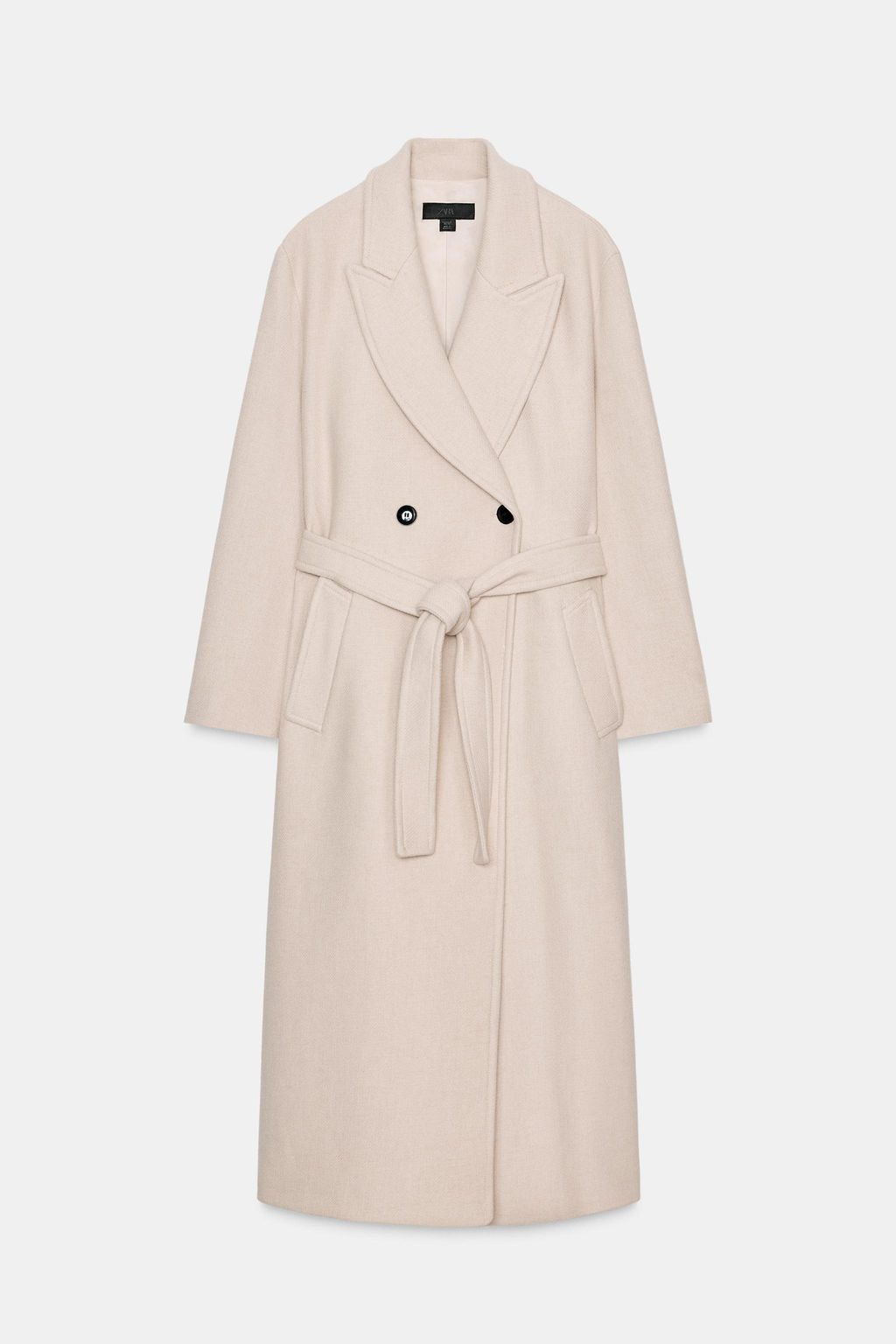 LONG WOOL COAT WITH BELT - Zara фото 10