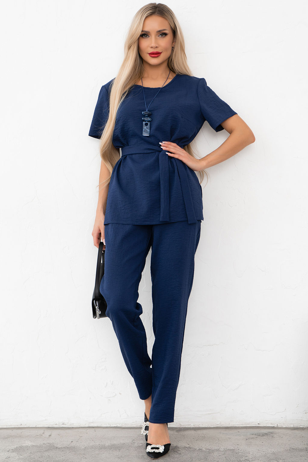 Костюм брючный (синий) К11-81/7 - Николь фото 2