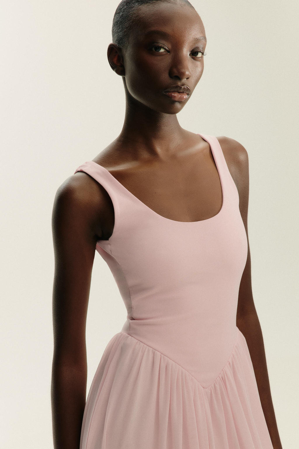 CONTRAST TULLE DRESS - Zara фото 4