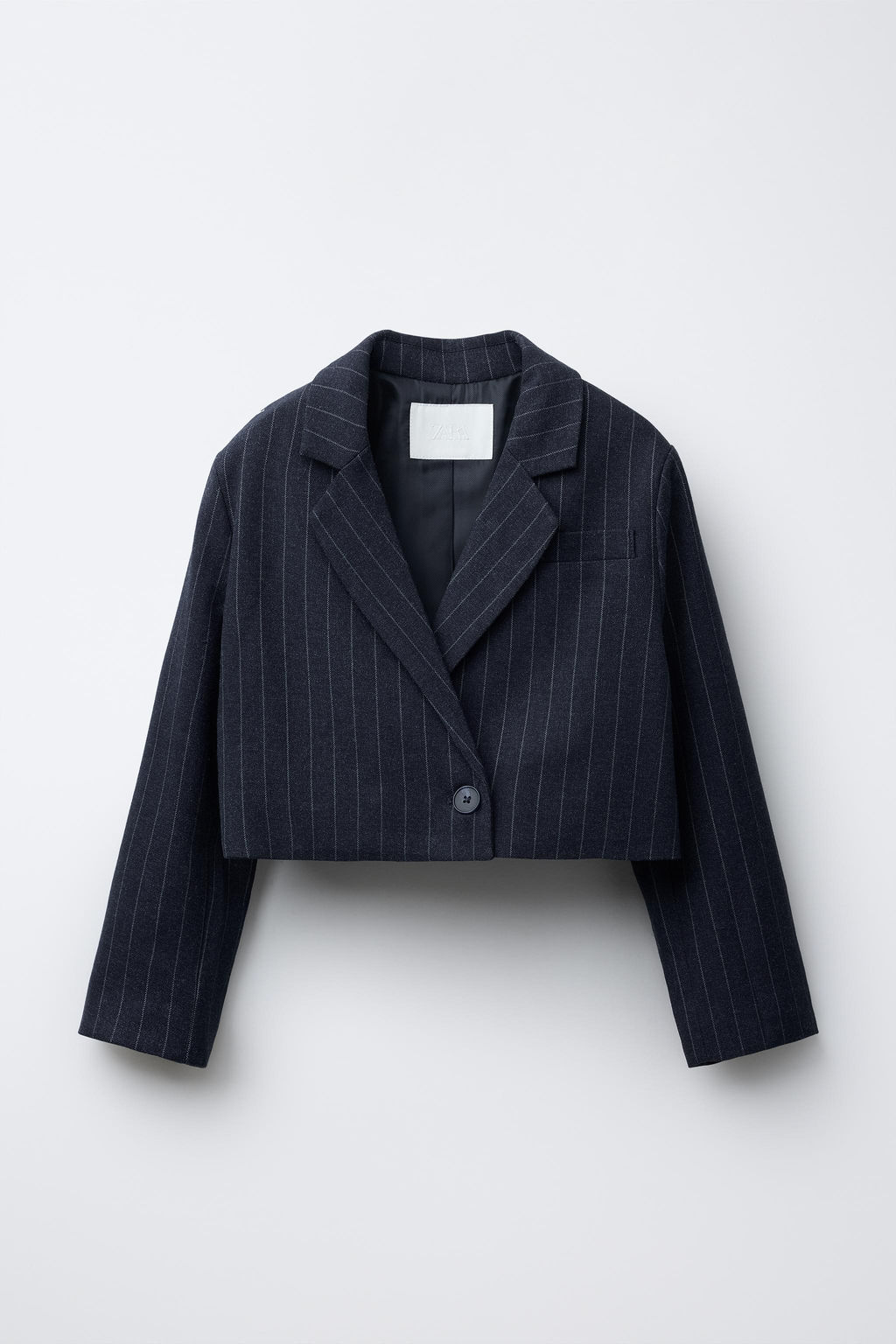PINSTRIPE CROPPED BLAZER